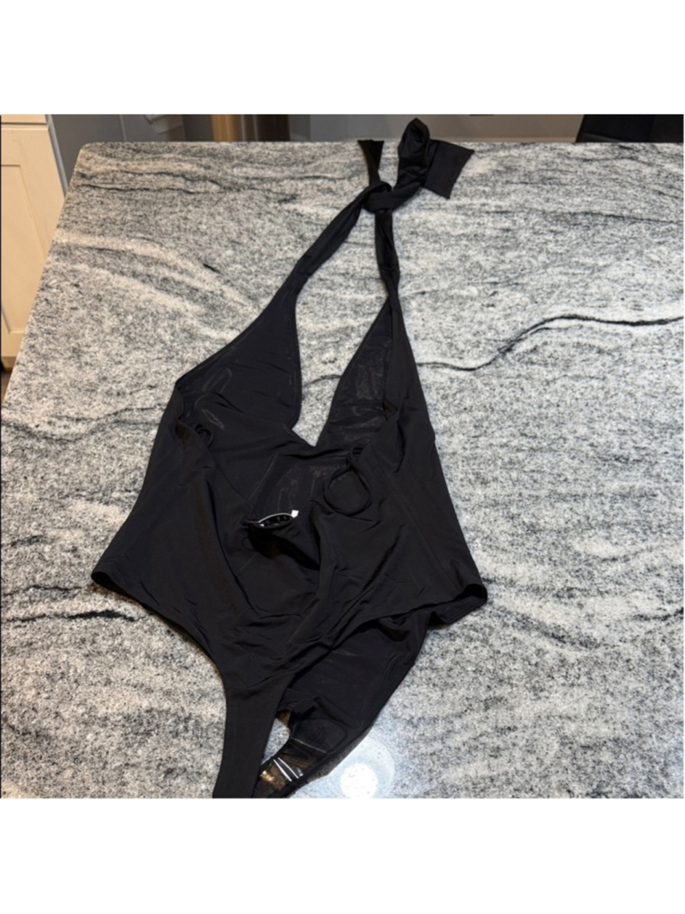 Alice + Olivia Pippa Halter Bodysuit, Black - Picture 13 of 14